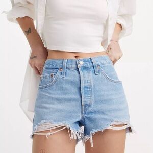 AUTHENTIC Levi’s Premium 501 Original Fit High Rise Denim Shorts “Luxor Heat”